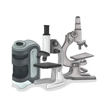 Microscope Illustration Stock Illustration