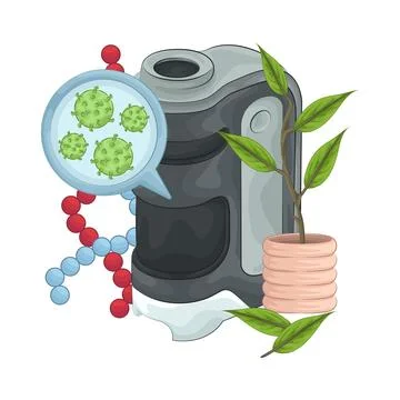 Microscope Illustration Illustrazione stock