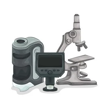 Microscope Illustration Stock Illustration