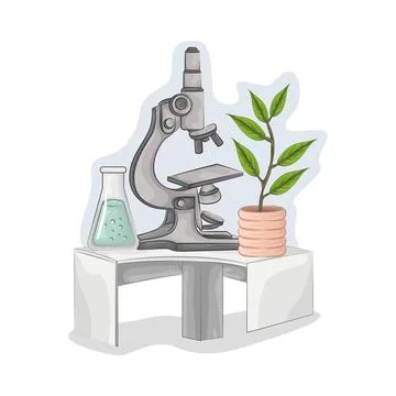 Microscope Illustration Stock Illustration