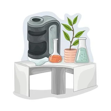 Microscope Illustration 스톡 일러스트