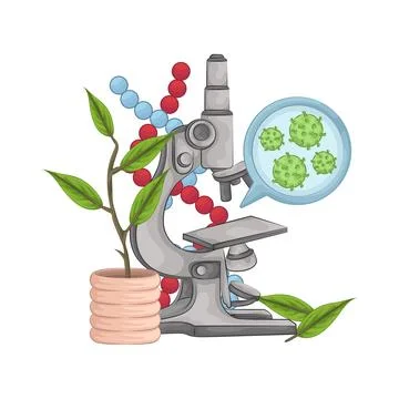 Microscope Illustration Stock Illustration