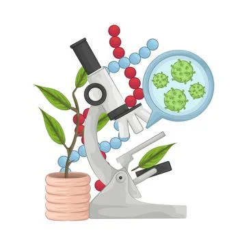 Microscope Illustration Stock Illustration