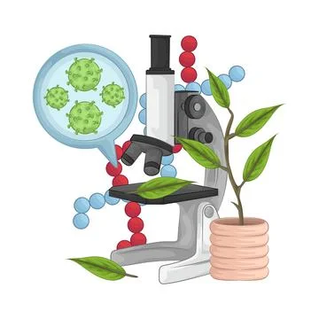 Microscope Illustration Stock Illustration