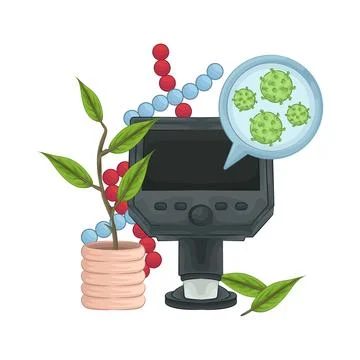 Microscope Illustration Stock Illustration