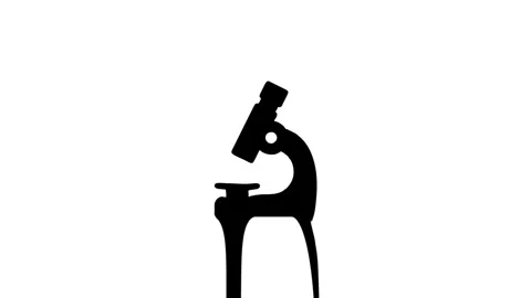 Microscope illustration on white background animation Stock Footage 327761560