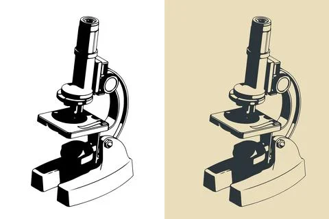 Microscope illustrations Stock Illustration