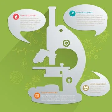 Microscope info graphic.. Stock Illustration