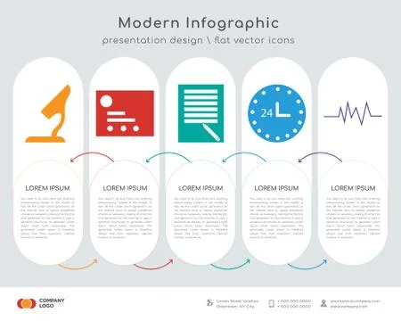Microscope infographics design Stockillustratie