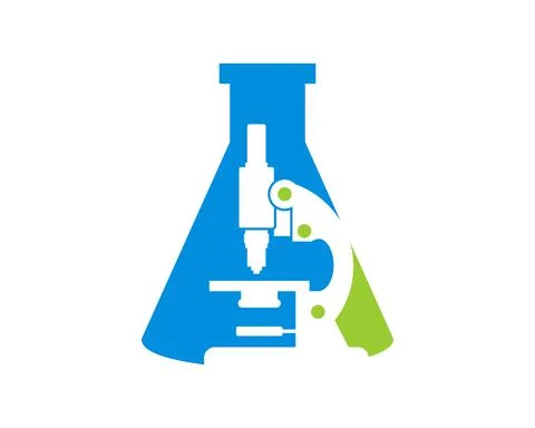 Microscope inside the laboratory test tube イラスト素材