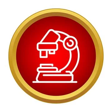 Microscope instrument in laboratory science research icon Stock Illustration