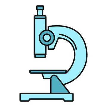 Microscope instrument researching science and biology themes 스톡 일러스트