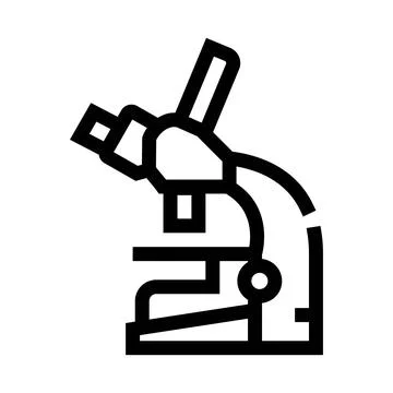 Microscope instrument for scientific laboratory research and medical analysis Stockillustratie