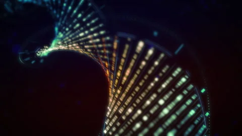Microscope investigating the evolution of human DNA for scientific research Stock Footage 275590307