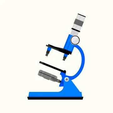 Microscope isolated flat Illustrazione stock