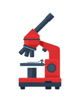 Microscope isolated icon - medical science laboratory equipment in flat style Stock-Illustration