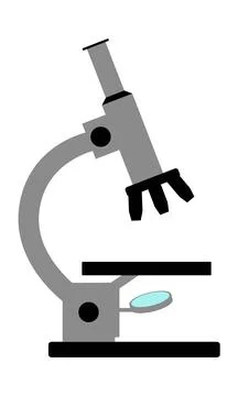 Microscope isolated on a white background. Flat. Vector illustration Stock Illustration