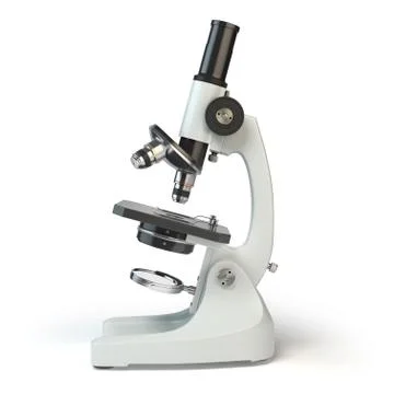 Microscope isolated on white background. Иллюстрация