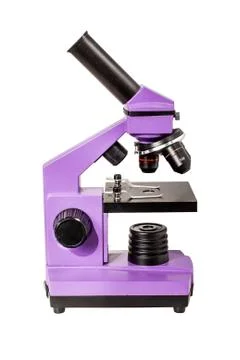 Microscope isolated on white background Stock Photos