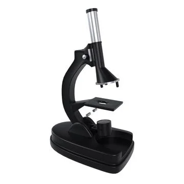 Microscope isolated on white background Stock Photos