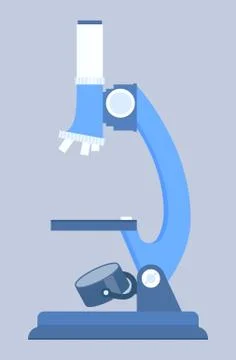 Microscope Lab Equipment, Microbiology Vector Illustrazione stock