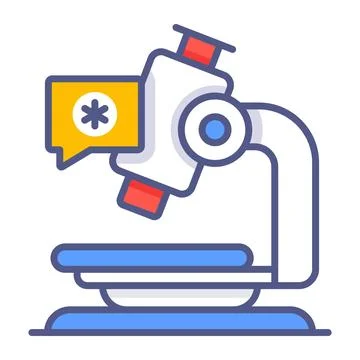 Microscope, lab equipment, Modern concepts flat design, Premium quality vec.. Illustrazione stock