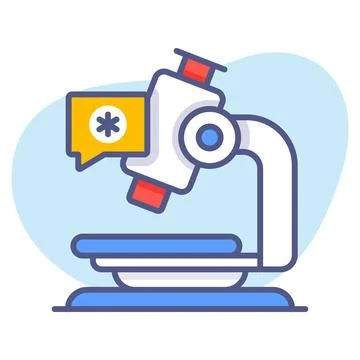 Microscope, lab equipment, Modern concepts flat design, Premium quality vec.. Illustrazione stock