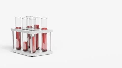 Microscope with lab glassware, science laboratory research and development conce Illustrazione stock