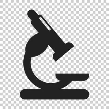 Microscope lab icon. Vector illustration on isolated transparent background.  Illustrazione stock