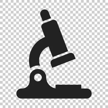 Microscope lab icon. Vector illustration on isolated transparent background.  Illustrazione stock