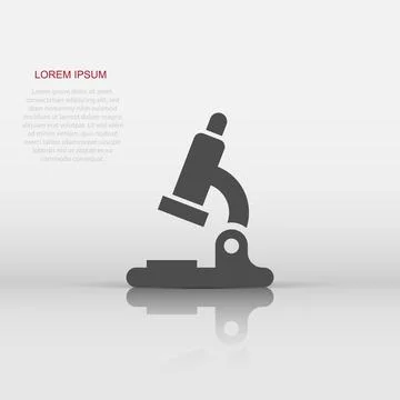 Microscope lab icon. Vector illustration. Business concept microscope picto.. Illustrazione stock