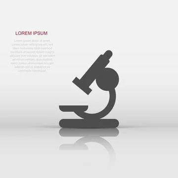 Microscope lab icon. Vector illustration. Business concept microscope picto.. Illustrazione stock