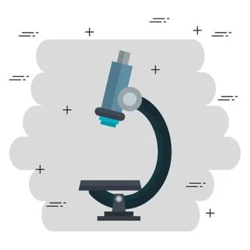 Microscope lab isolated icon 스톡 일러스트