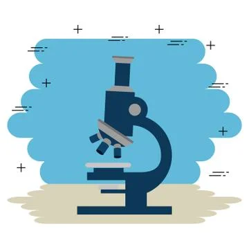 Microscope lab isolated icon 库存插图