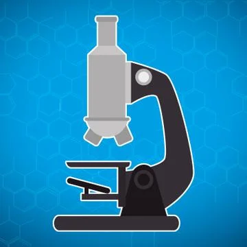 Microscope lab isolated icon Illustrazione stock