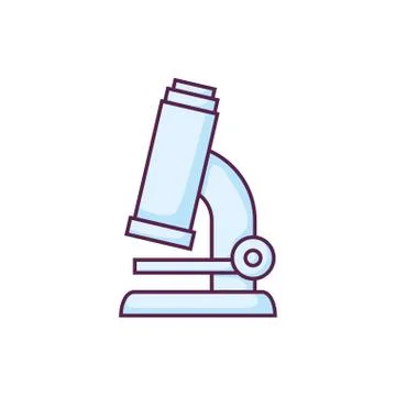 Microscope lab isolated icon 스톡 일러스트
