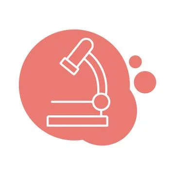 Microscope laboratory block style icon 스톡 일러스트