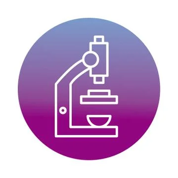 Microscope laboratory block style icon 스톡 일러스트