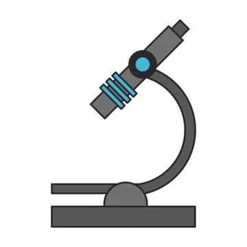 Microscope laboratory device isolated icon 库存插图