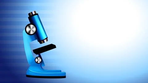 Microscope Laboratory Equipment Copy Space Vector Stock Illustration