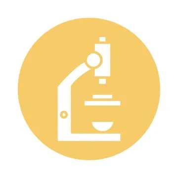 Microscope laboratory fill style icon Stock Illustration
