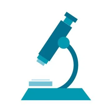 Microscope laboratory flat style icon Stock Illustration