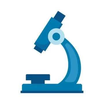 Microscope laboratory flat style icon Stock Illustration