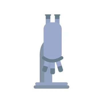 Microscope laboratory flat style icon Stock Illustration