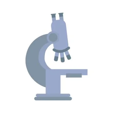 Microscope laboratory flat style icon 스톡 일러스트