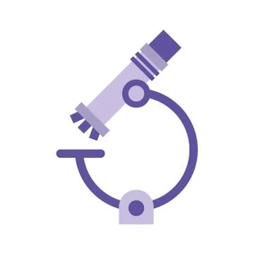Microscope laboratory flat style icon 库存插图