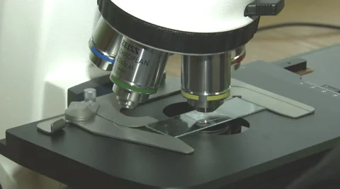 Microscope In Laboratory Stock Footage 45153583
