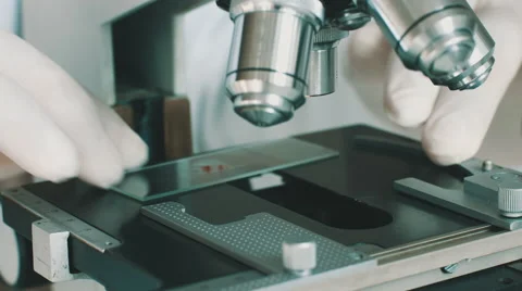 Microscope at laboratory. Stock Footage 67897421