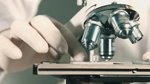 Microscope at laboratory. Stock Footage 68007771