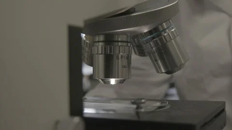 Microscope in a Laboratory 스톡 동영상 126938303
